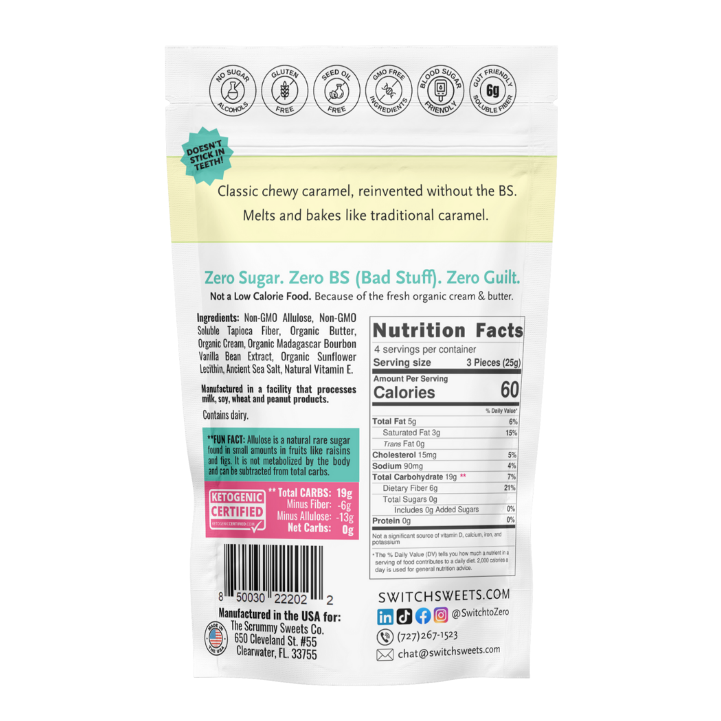 Sugar Free Classic Caramels (Keto Certified) | SWITCH®